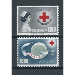 TAIWAN 1963 100 ANNI CROCE...