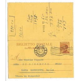 BIGLIETTO POSTALE 1925...